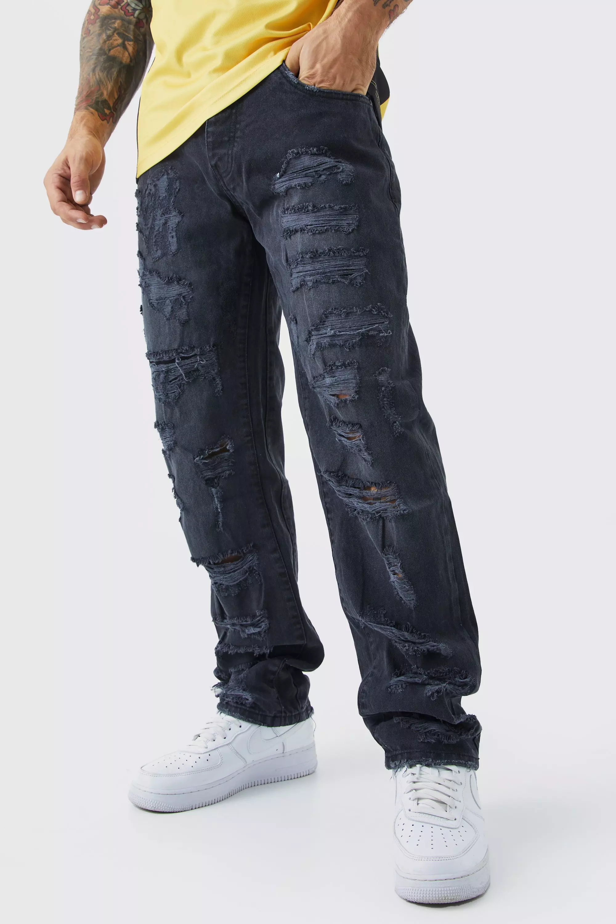 Jean large dechire new arrivals